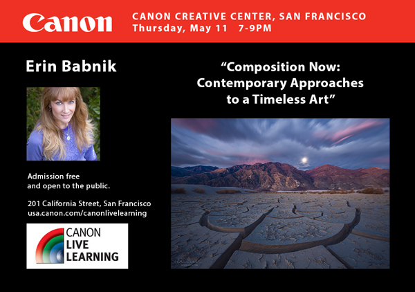 Erin to Speak for Canon in San Francisco