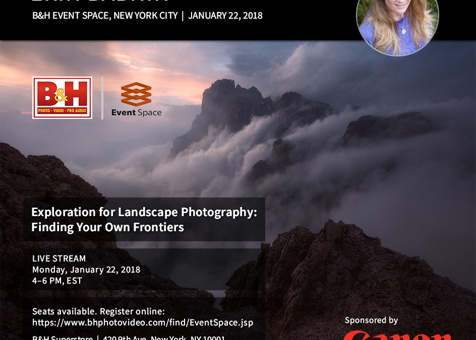 Erin to Speak at B&H Event Space in NYC
