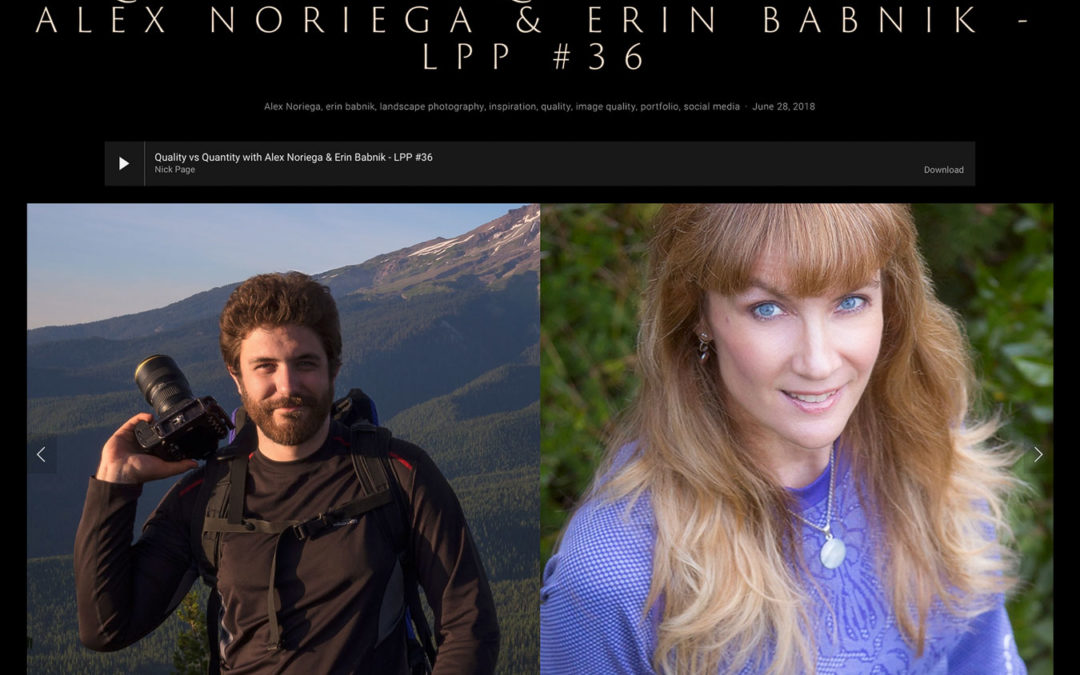 Erin Babnik Interviewed Together with Alex Noriega about Quality vs. Quantity